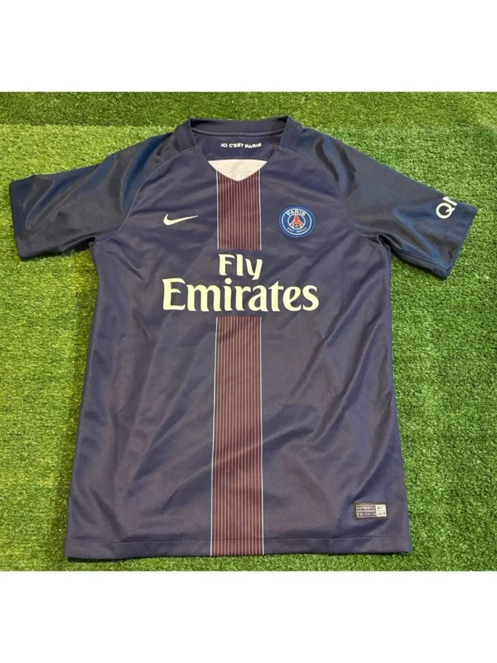 Paris St Germain jersey youth XL nike 2016 2017 authentic fly emirates dri fit
